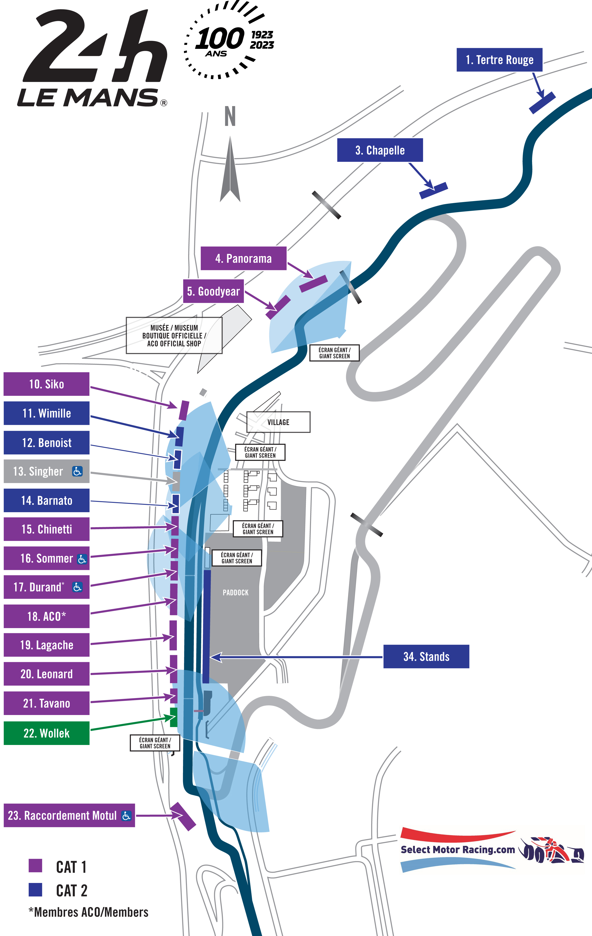 Le Mans 24hr ACO. Circuit Maps, Race Tickets, Camping, Hospitality